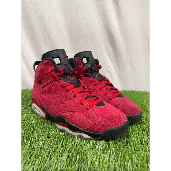 Size - 9 men’s Og Box Retro Jordan 6 “Toro Bravo” CT8529-600 high top red black - Picture 1 of 7